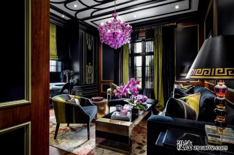 lori-morris-eclectic-luxury-design-office.jpg 软装参考,客厅搭配,简欧气氛,