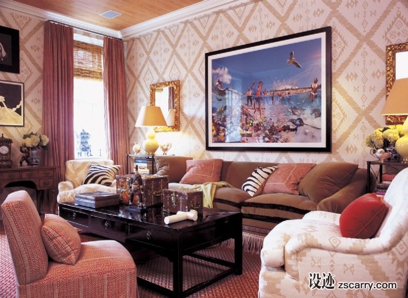 03-This+Park+Avenue+library+is+designed+for+the+entire+family+to+enjoy+with+casual+comfort.+.jpg 软装参考,客厅搭配,简欧气氛,