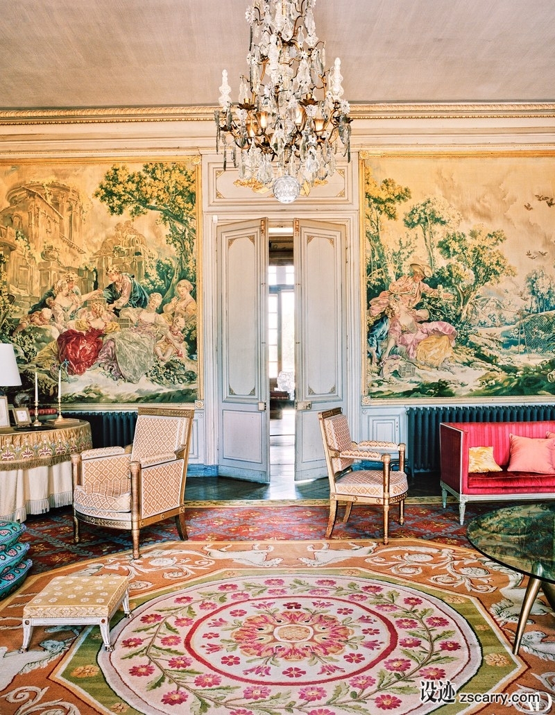 05-This-Is-Glamorous-Places-Château-du-Fresne-France.jpg 软装参考,客厅搭配,传统气氛,