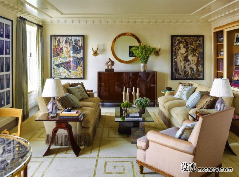 american-living-room-design-cullman-kravis.jpg 软装参考,客厅搭配,传统气氛,