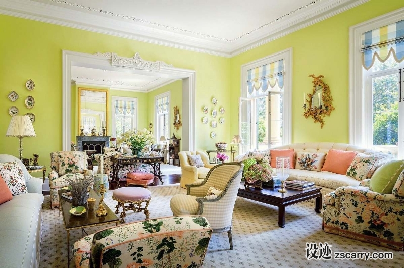 american-living-room-design-mario-buatta.jpg 软装参考,客厅搭配,传统气氛,