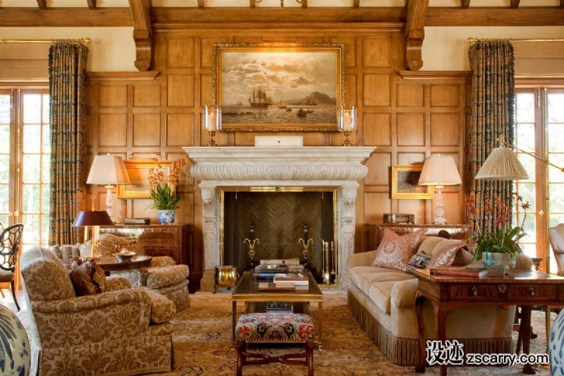 american-living-room-design-suzanne-tucker.jpg 软装参考,客厅搭配,传统气氛,