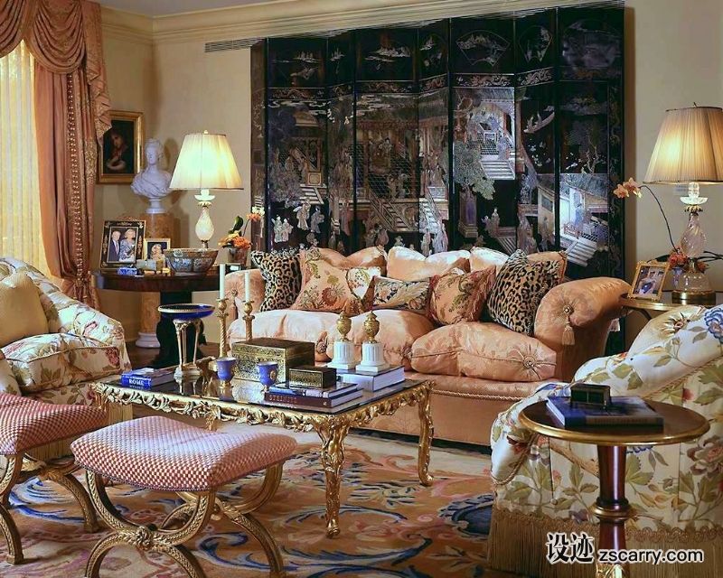 american-living-room-design-william-eubanks.jpg 软装参考,客厅搭配,传统气氛,