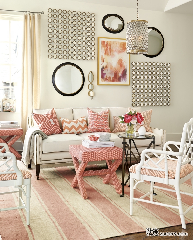 coral_living_room.jpg 软装参考,客厅搭配,乡村气氛,