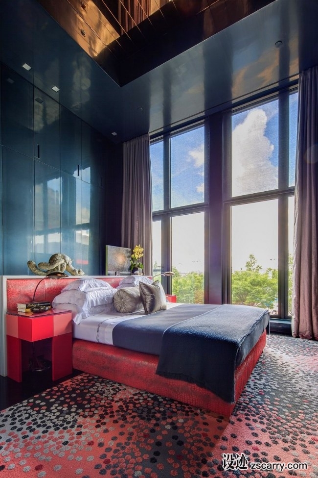 blue-jamie-drake-west-Chelsea-own.jpg 软装参考,卧室搭配,现代气氛,