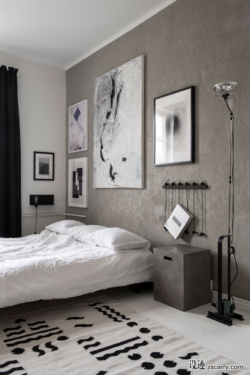 s10_laura_seppanen_helsinki_apartment_yatzer.jpg 软装参考,卧室搭配,现代气氛,