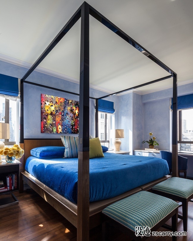 blue-jamie-Drake-upper-west-side-II.jpg 软装参考,卧室搭配,简欧气氛,