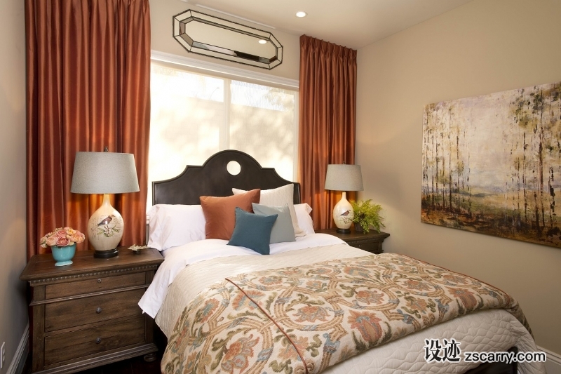 vibrant-transitional-family-home-bedroom2-robeson-design-1.jpg 软装参考,卧室搭配,简欧气氛,