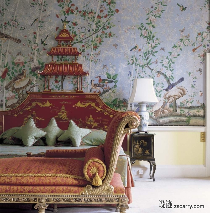 chinoiserie-brocket-hall.jpg 软装参考,卧室搭配,传统气氛,