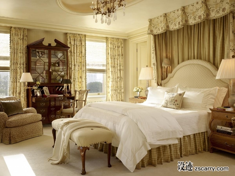 contemporary-classical-master-bedroom.jpg 软装参考,卧室搭配,传统气氛,