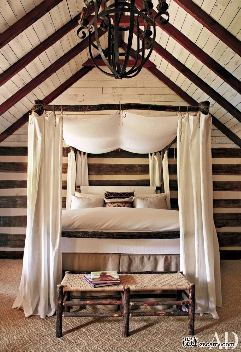 rustic-bedroom-suzanne-kasler-interiors-tennessee-200906-3_1000-watermarked.jpg 软装参考,卧室搭配,华盖床,