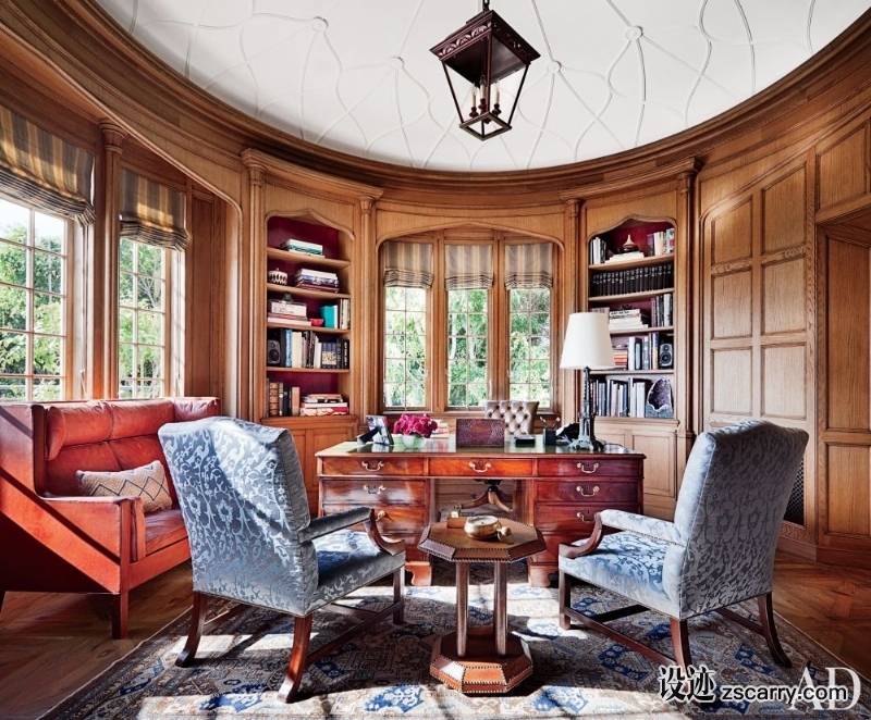 traditional-library-office-michael-s-smith-inc-beverly-hills-california-201207_1000-watermarked.jpg 软装参考,书房搭配,传统气氛,