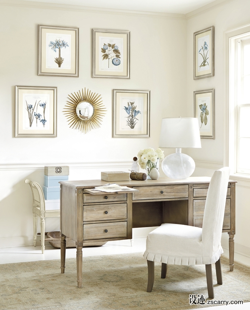 bd_feminine-workspace.jpg 软装参考,书房搭配,乡村气氛,