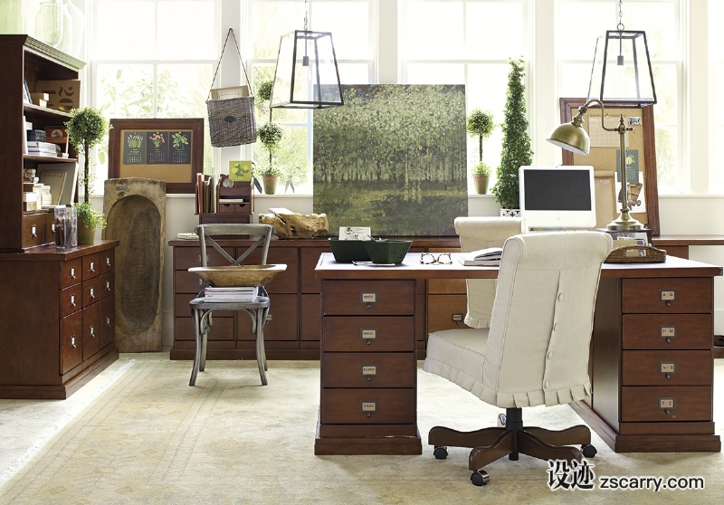 masculine_workspace.jpg 软装参考,书房搭配,乡村气氛,