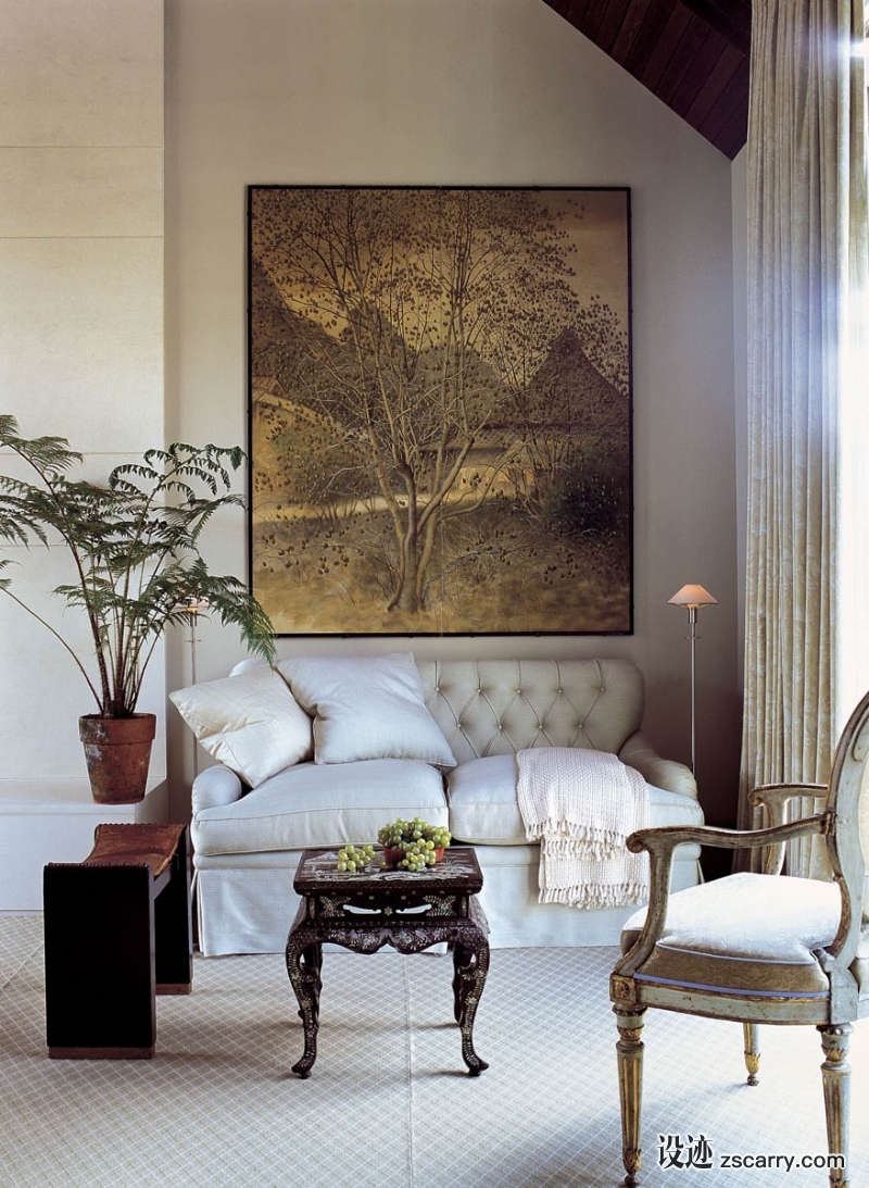 03-This+sitting+area+perfectly+reflects+the+homeowners+interest+in+reinterpreting+the+past+to+meet+our+present+day+needs.+.jpg 软装参考,局部搭配,休闲角,