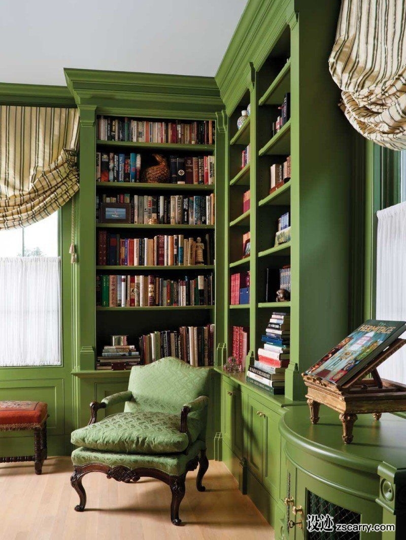 green-interior-design-inspiration-charles-spada.jpg 软装参考,局部搭配,休闲角,