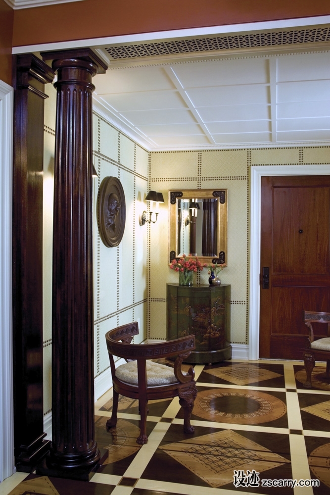 02-In+this+attractive+apartment+we+consulted+on+all+of+the+architectural+details,+materials,+and+forms.+.jpg 软装参考,局部搭配,靠墙,