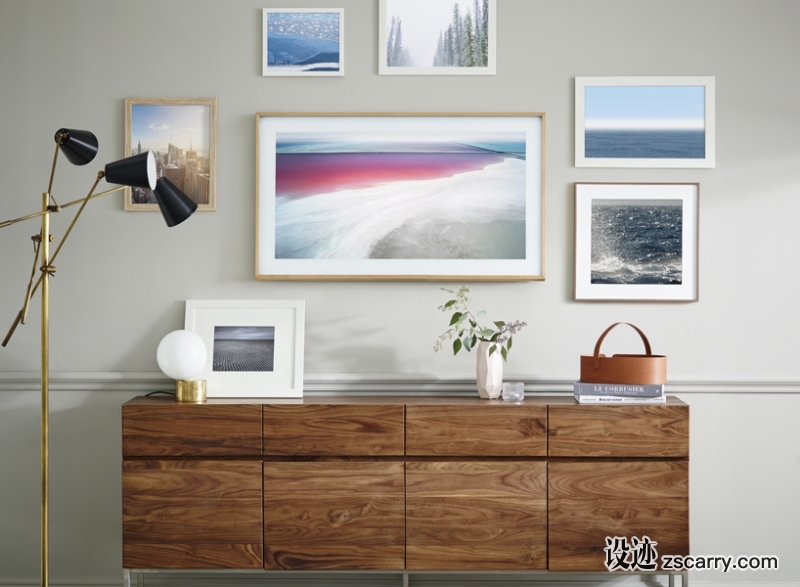 samsung-yves-behar-the-frame-TV-designboom-01.jpg 软装参考,局部搭配,靠墙,