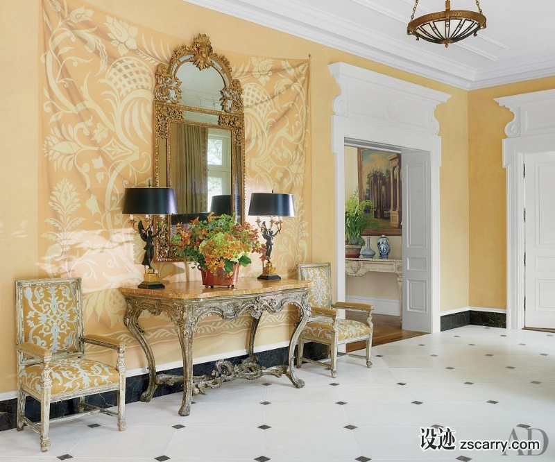 traditional-entrance-hall-bunny-williams-inc-richmond-virginia-201201-2_1000-watermarked.jpg 软装参考,局部搭配,靠墙,