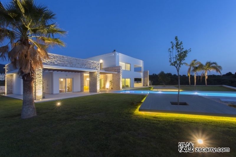 Villa-in-Messinia-33-850x566.jpg 参考素材,灯光参考,户外,