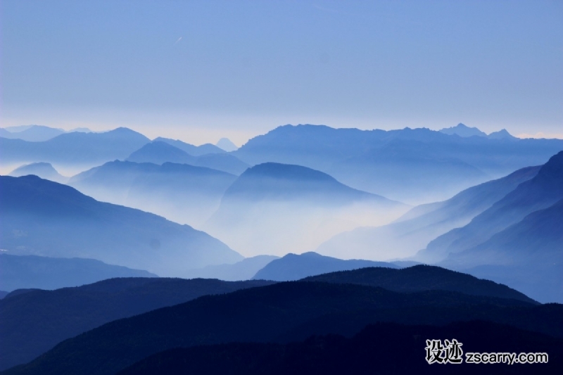 mountain_blue_hill_peak-13688.jpg 方案配图,色彩意境,蓝色,
