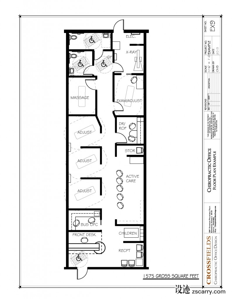 Chiropractic-Office-Floor-Plan-Semi-open-Adjusting-1575-gross-sq.-ft.-EX-9-794x1024.jpg 参考素材,平面布局,医疗诊所,