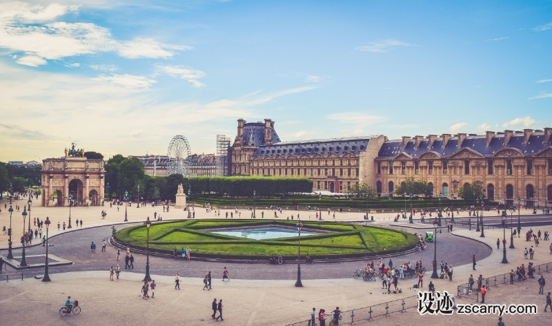 louvre_town_square_crowd_petit_arc_de_triomphe_building-183651.jpg 方案配图,国家元素,法国,