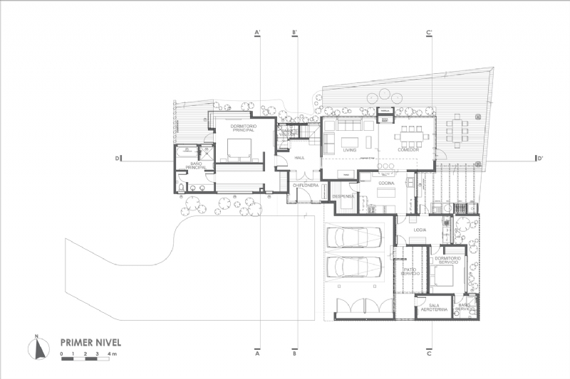 01_Casa_SeDu_Primer_nivel.jpg 参考素材,平面布局,别墅,
