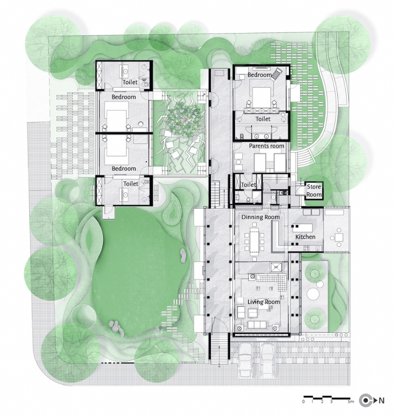 02_Ground_Floor.jpg 参考素材,平面布局,别墅,