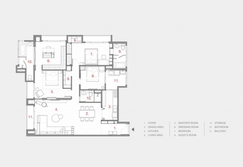 Apartment-overlooking-the-river-in-Taipei-21-850x585.jpg 参考素材,平面布局,别墅,