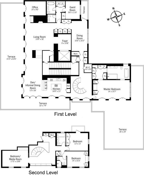 A-Penthouse-with-a-Backyard-in-Tribeca-10.jpg 参考素材,平面布局,别墅,