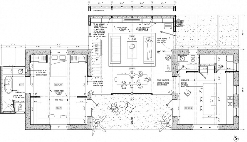 Floor-plan-of-the-Mountain-View-Residence-in-California.jpg 参考素材,平面布局,别墅,