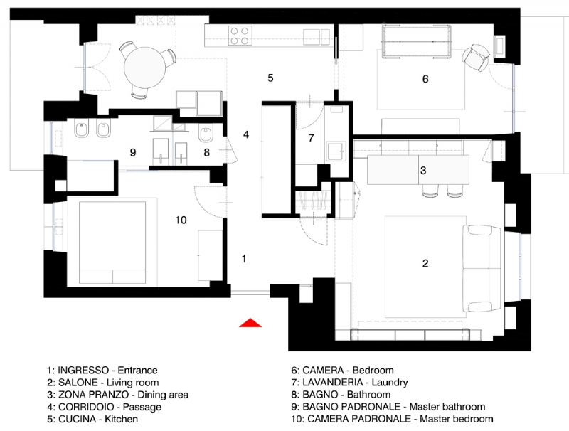 Marcante-Ripamonti_pianta.jpg 参考素材,平面布局,别墅,