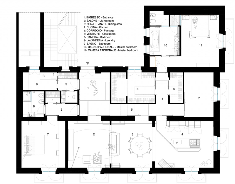Marcante-Testa_Grand-Tour_pianta-1.jpg 参考素材,平面布局,别墅,