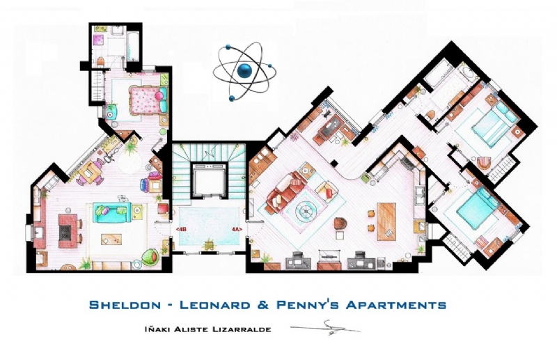 sheldon__leonard_and_penny_apartment_from_tbbt_by_nikneuk-d5c9t3t.jpg 参考素材,平面布局,别墅,