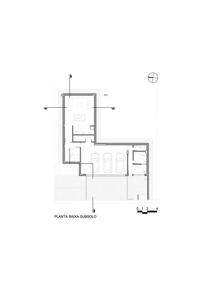 Sidney_Quintela_-_Praia_da_Torre_-_Subsolo.jpg 参考素材,平面布局,别墅,