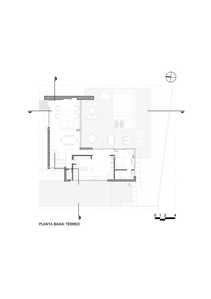 Sidney_Quintela_-_Praia_da_Torre_-_Térreo.jpg 参考素材,平面布局,别墅,