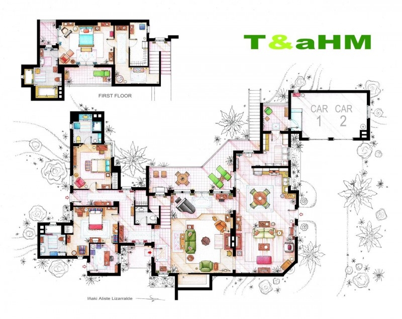 TV-Home-Floor-Plans-07-800x636.jpg 参考素材,平面布局,别墅,