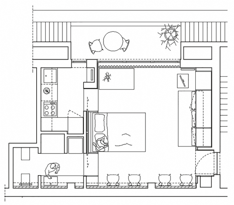 studioWOK.jpg 参考素材,平面布局,小户型,