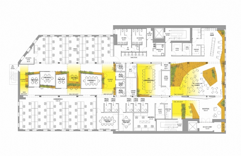 Floor_Plan__Slack_NY_office_Architect_Snøhetta.jpg 参考素材,平面布局,办公空间,