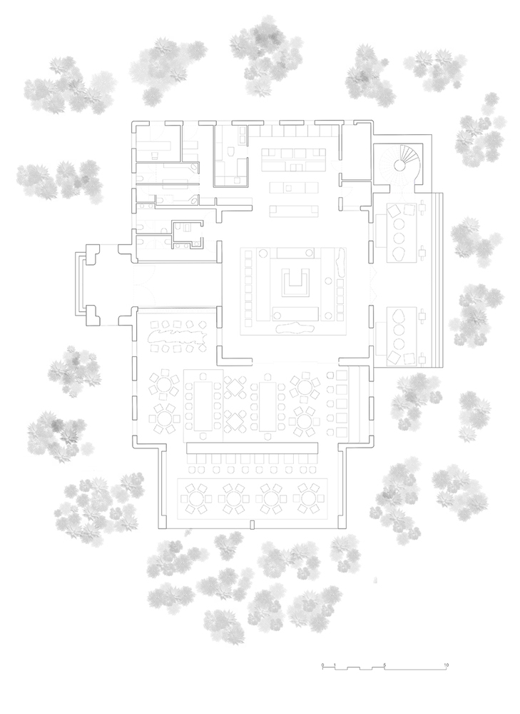4-1322-Punta_Ballena-Ground_floor.jpg 参考素材,平面布局,餐饮空间,