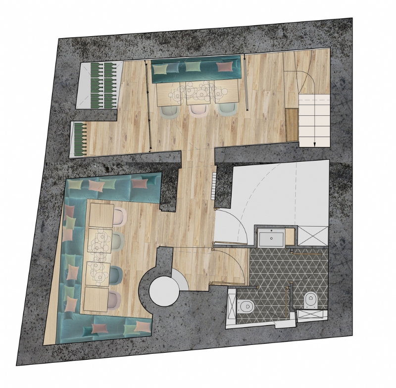 13-02-Plan_basement.jpg 参考素材,平面布局,餐饮空间,