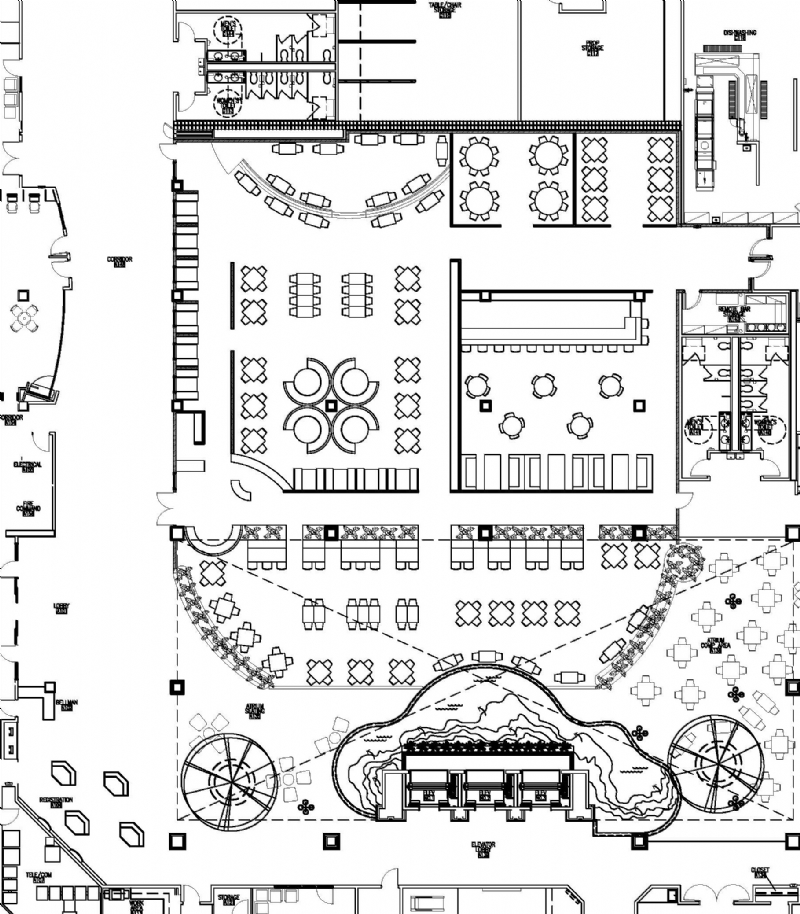 restaurant-floor-plan.jpg 参考素材,平面布局,餐饮空间,