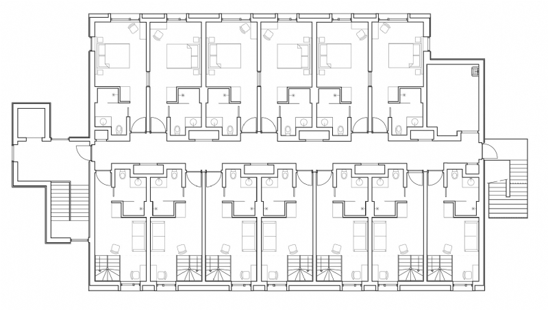 Plattegrond_Etage_2.jpg 参考素材,平面布局,酒店客房,