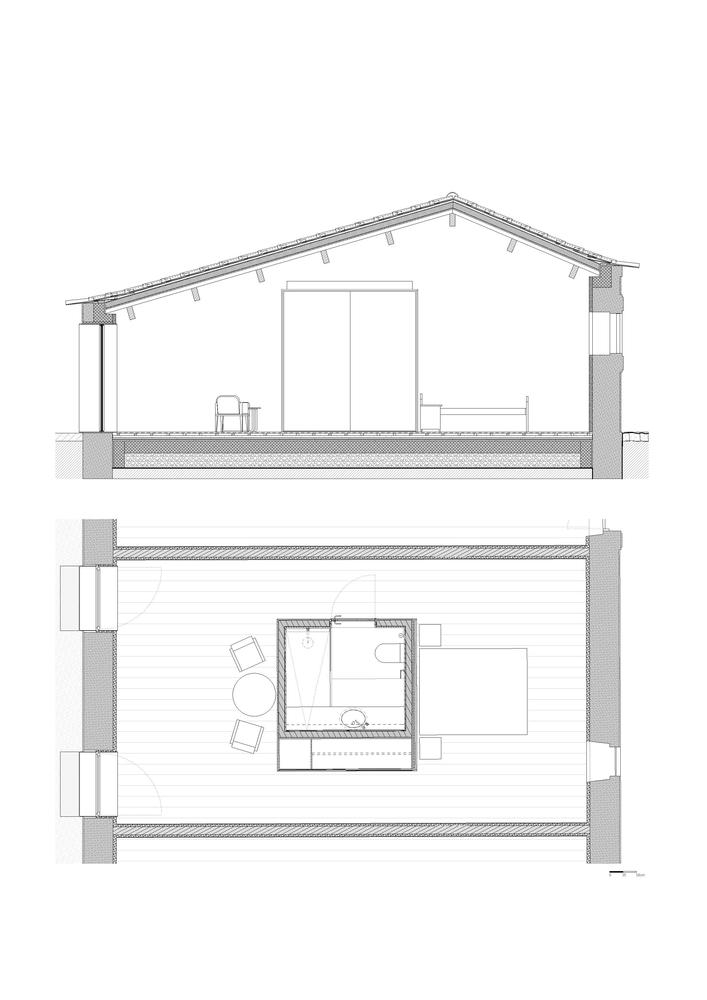 PROD_-_Paço_Vitorino_Hotel_-_North_wing_room_plan_and_section.jpg 参考素材,平面布局,酒店客房,