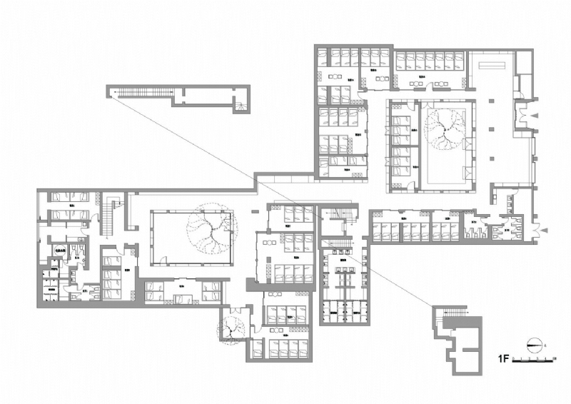 协作胡同plan-1F.jpg 参考素材,平面布局,酒店客房,