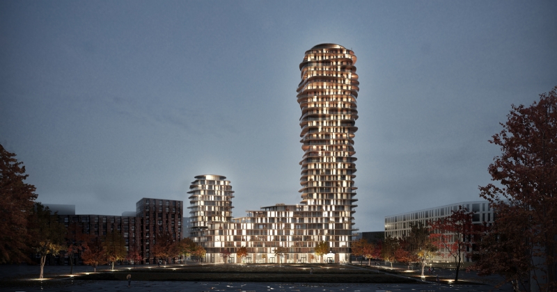 Belatchew-Arkitekter--Sveafastigheter--Nacka--Discus--Nattvy-frÜn-parken--4000px.jpg 参考素材,方案表现,建筑渲染,