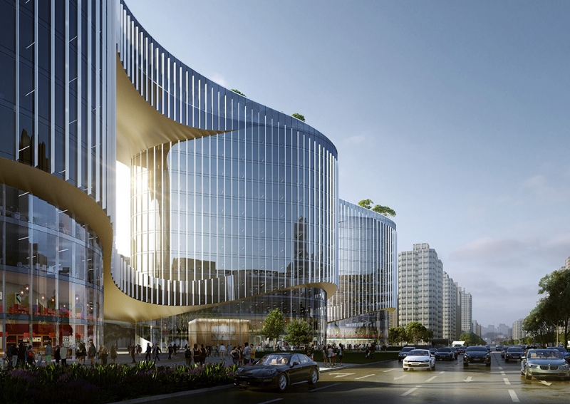 Zhenghong_Property_Air_Harbour_Office__Zhengzhou__China__by_Aedas_03.jpg 参考素材,方案表现,建筑渲染,