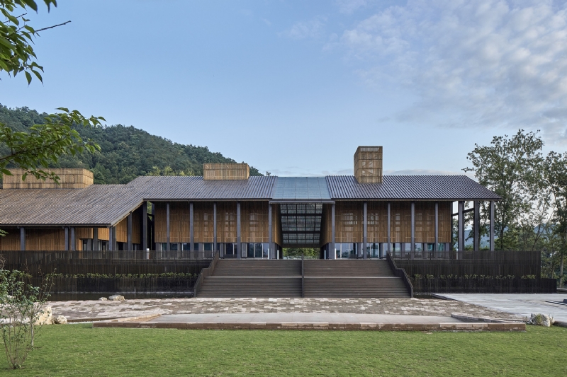 6梅驿广场游客中心正立面（存在建筑）.jpg 建筑参考,公共建筑,活动中心,