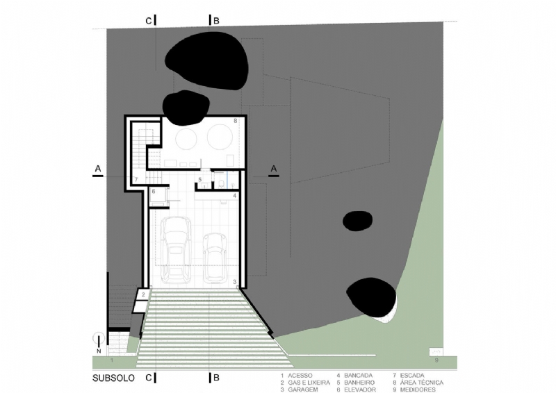 CASA_CACUPE_PLANTA_SUBSOLO.jpg 参考素材,平面布局,别墅,